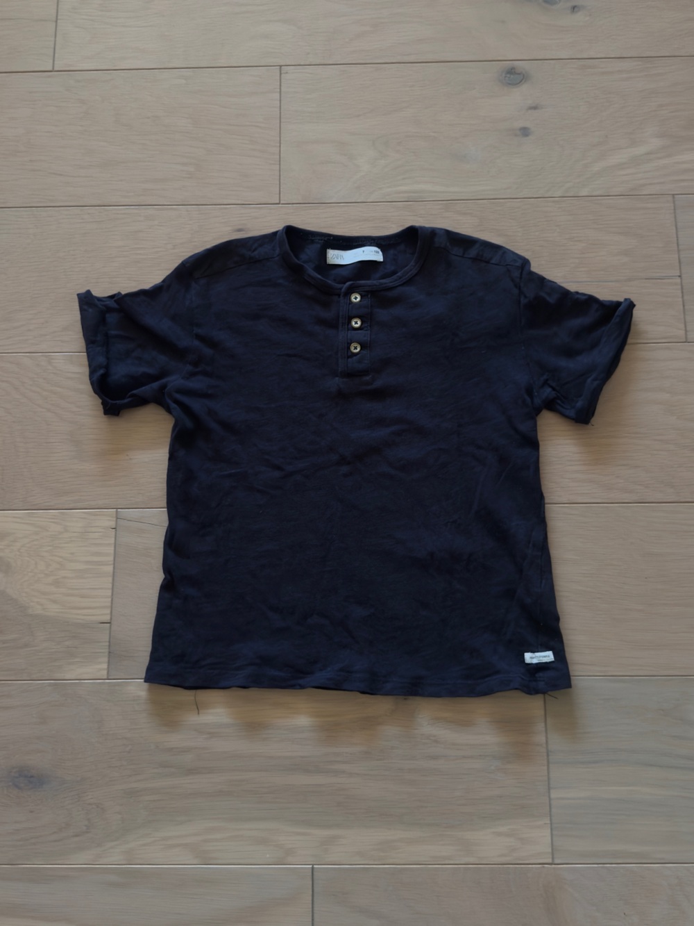 Zara boys Short-Sleeve Henley Tee Tshirt size 7